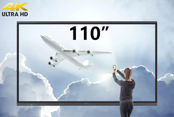 110 بوصة عرض 4K لوحة مسطحة ذكية تعمل باللمس لوحة تفاعلية